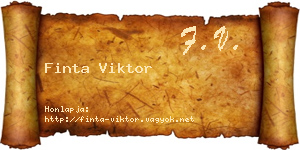 Finta Viktor névjegykártya